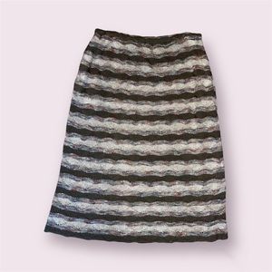 vintage union crochet knit midi skirt